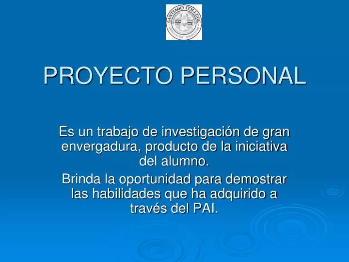 proyecto personal
