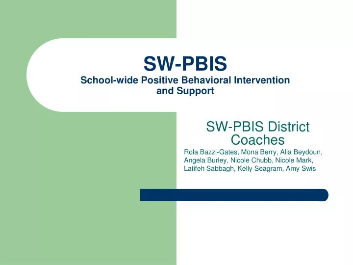 sw pbis school wide positive behavioral intervention and support