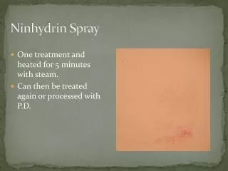 Ninhydrin Spray