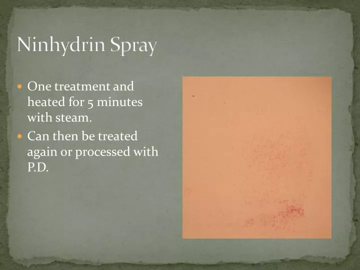 ninhydrin spray