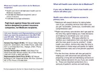 If you rely on Medicare, here's how health care reform will affect you: