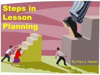 Steps in Lesson Planning