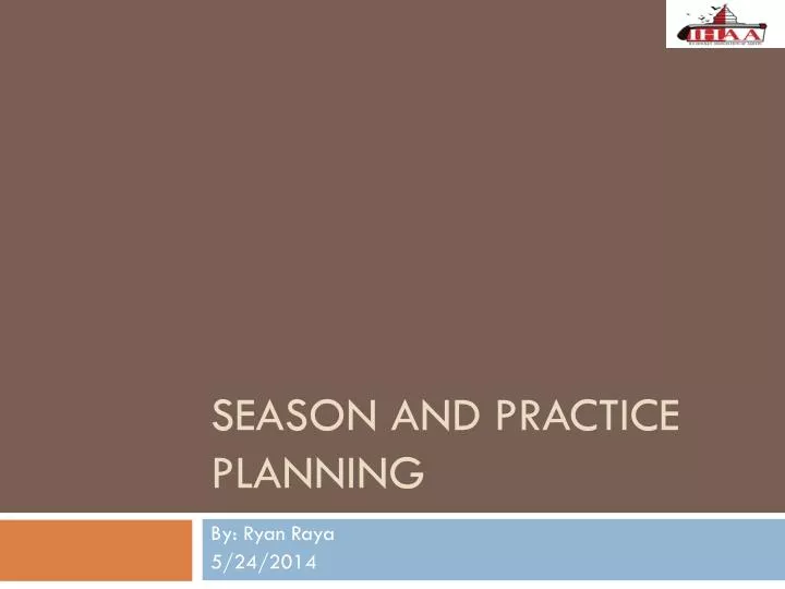 season and practice planning
