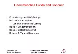 geometrisches divide and conquer