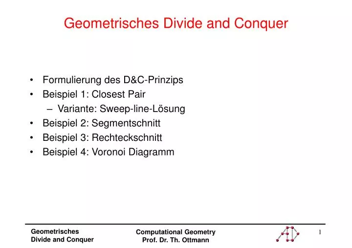 geometrisches divide and conquer