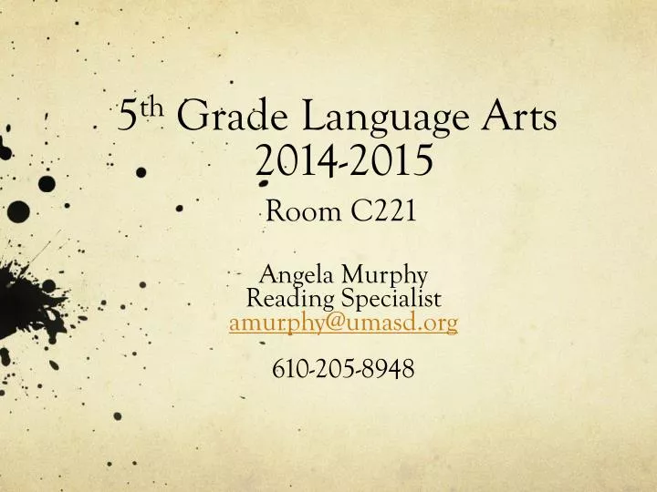 5 th grade language arts 2014 2015 room c221