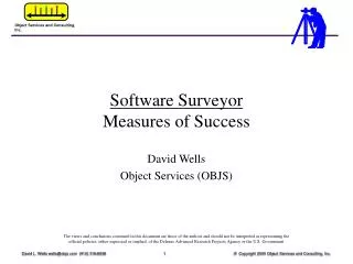 Software Surveyor Measures of Success