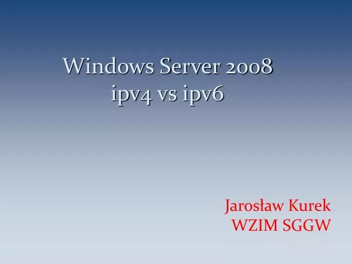 windows server 2008 ipv4 vs ipv6