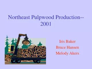 Northeast Pulpwood Production--2001