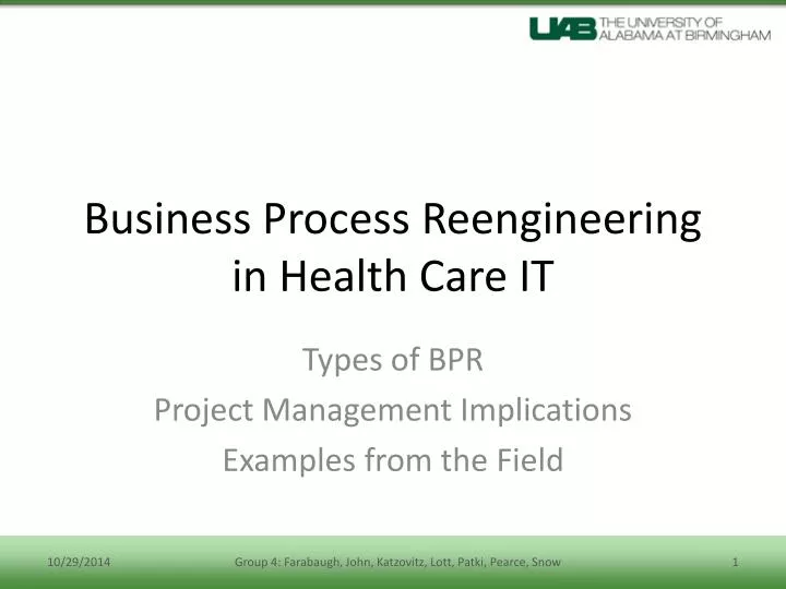 business process reengineering in health care it