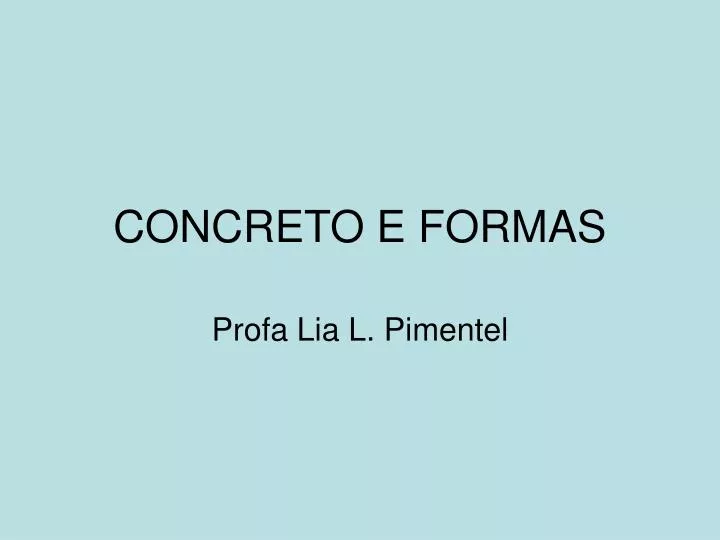 concreto e formas