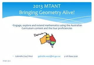 2013 MTANT Bringing Geometry Alive!