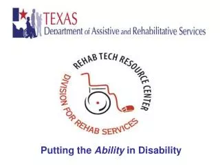 Putting the Ability in Disability