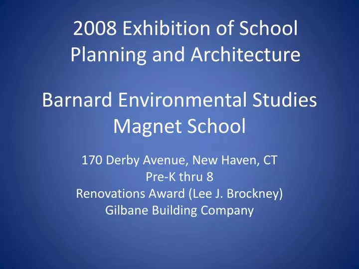 barnard environmental studies magnet school