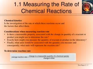 1.1 Measuring the Rate of Chemical Reactions