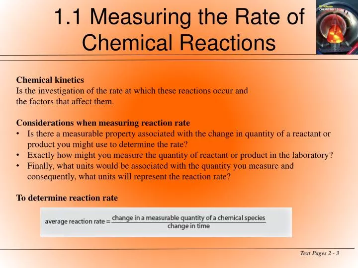 1 1 measuring the rate of chemical reactions