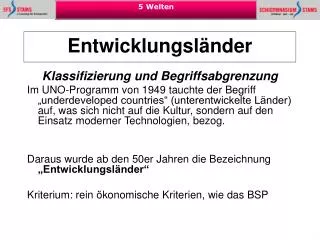 entwicklungsl nder