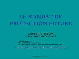 le mandat de protection future