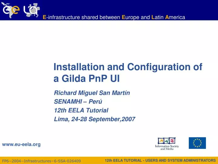 installation and configuration of a gilda pnp ui