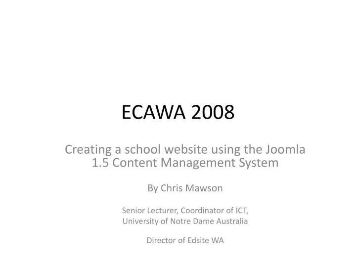 ecawa 2008