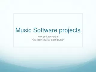 Music Software projects