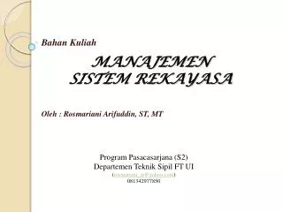 manajemen sistem rekayasa