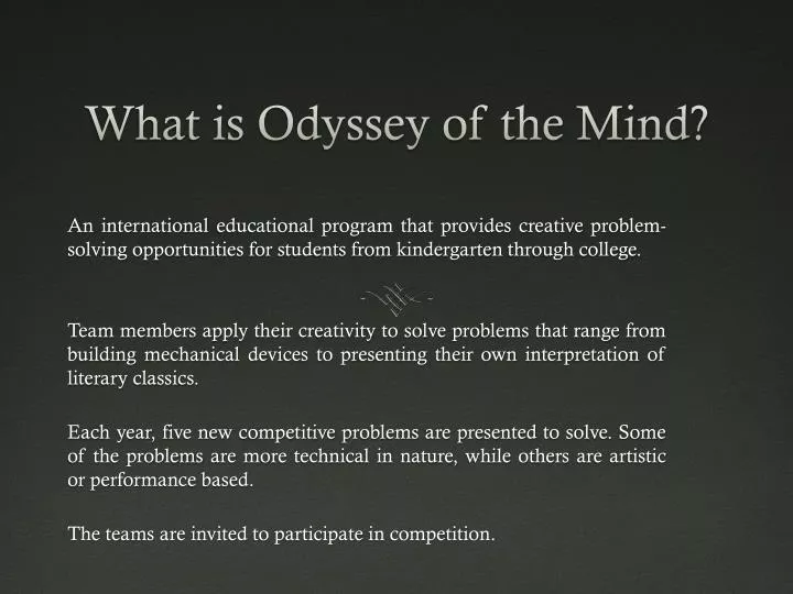 what is odyssey of the mind