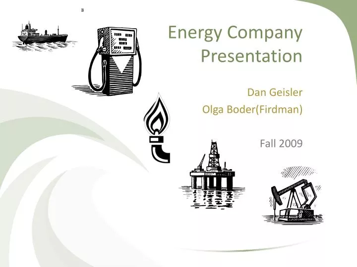 energy company presentation