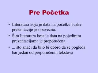 pre po etka
