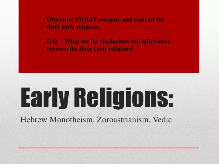 early religions