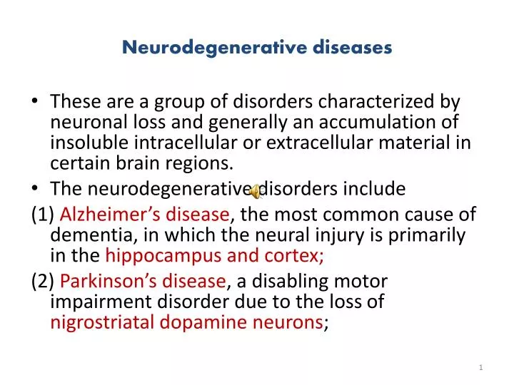 neurodegenerative diseases