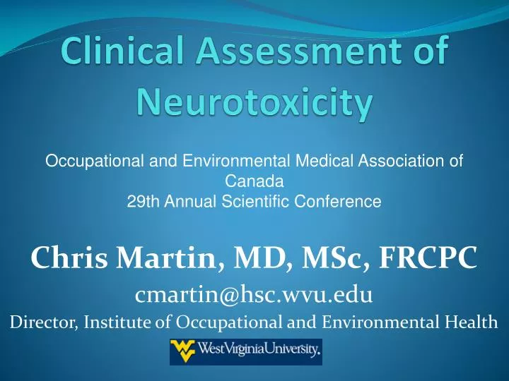 clinical assessment of neurotoxicity