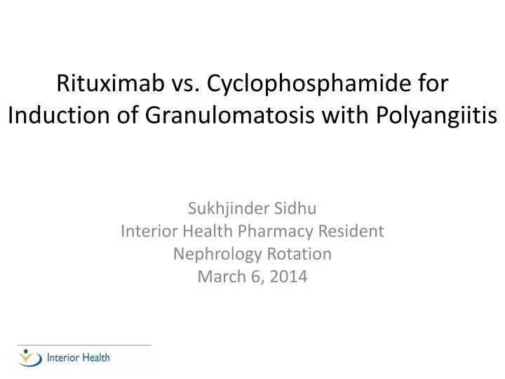 rituximab vs cyclophosphamide for induction of granulomatosis with polyangiitis