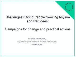 Challenges Facing People Seeking A sylum and Refugees: Campaigns for change and practical actions
