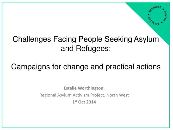 challenges facing people seeking a sylum and refugees campaigns for change and practical actions