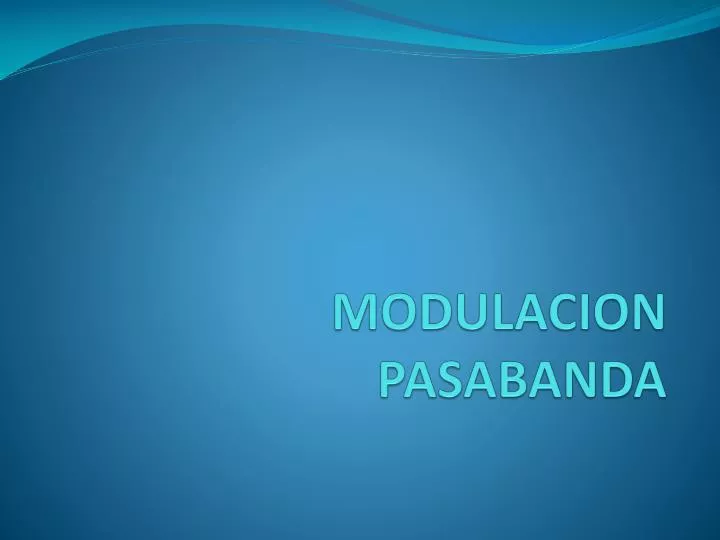modulacion pasabanda