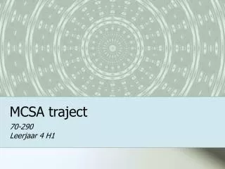 mcsa traject