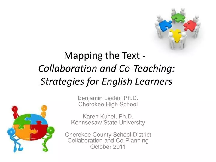 mapping the text collaboration and co teaching strategies for english learners