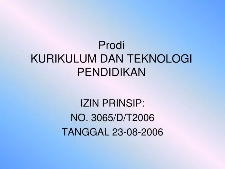 prodi kurikulum dan teknologi pendidikan