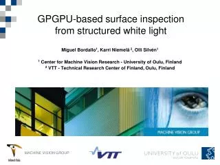 GPGPU-based surface inspection from structured white light