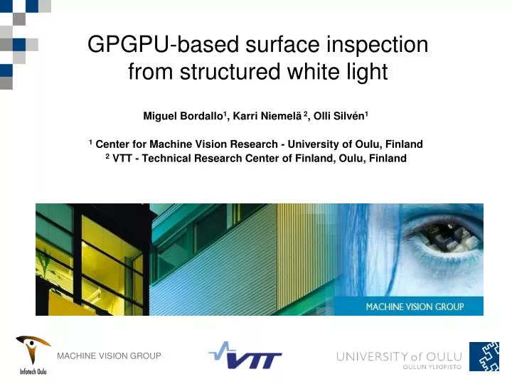 gpgpu based surface inspection from structured white light