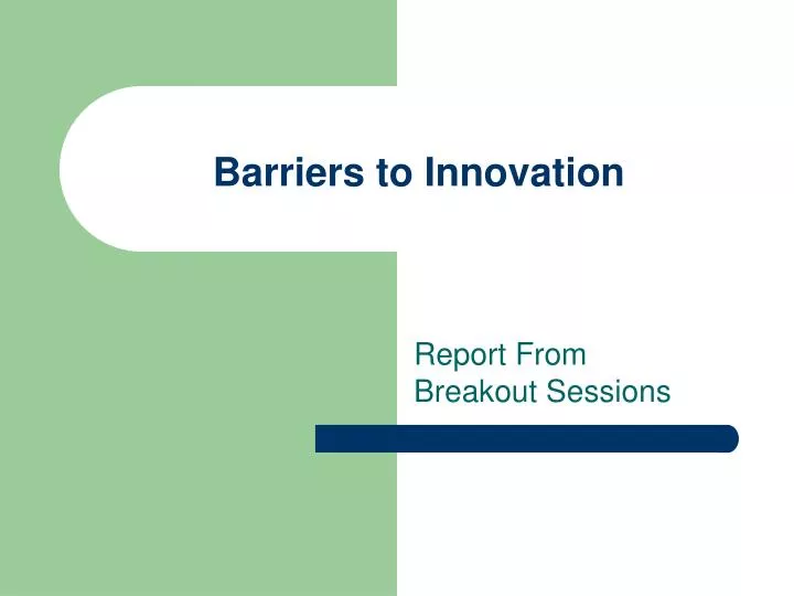 barriers to innovation