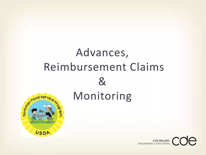 advances reimbursement claims monitoring