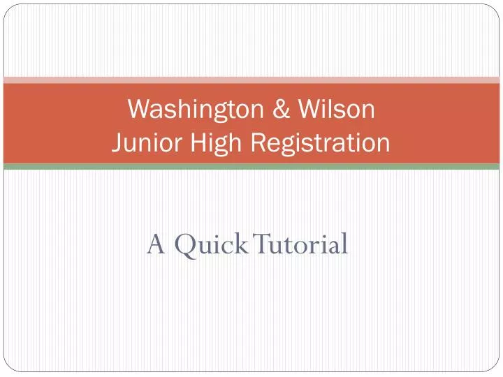 washington wilson junior high registration