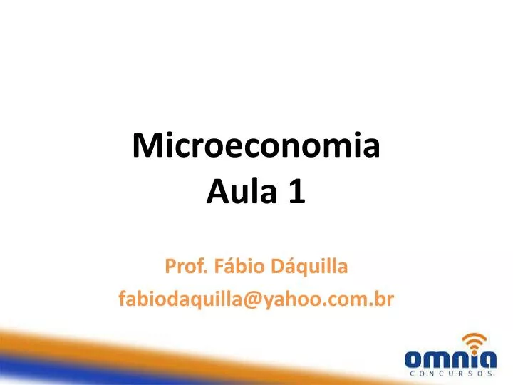 microeconomia aula 1