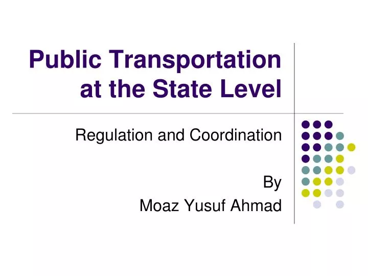 public transportation at the state level