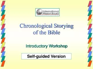 Chronological Storying of the Bible