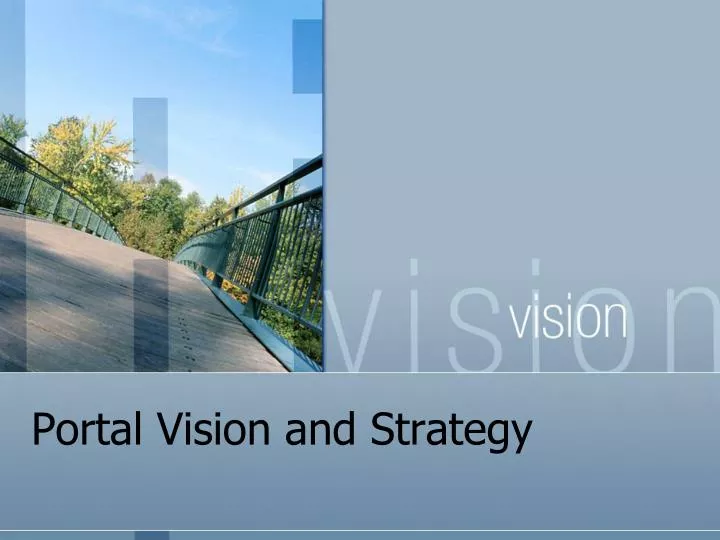 portal vision and strategy