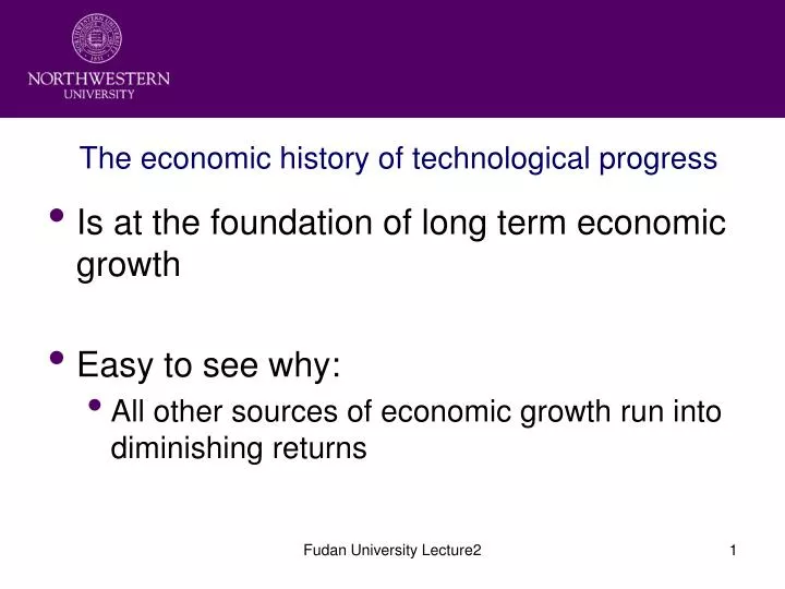 the economic history of technological progress