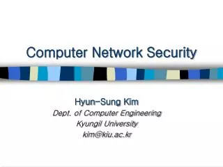 Computer Network Security